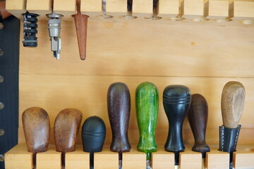 leather crafts equipment at studio