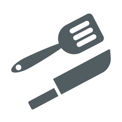Kitchen tools and utensils icon