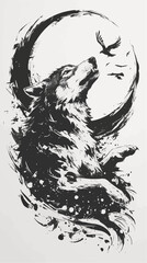  illustration of a wolf