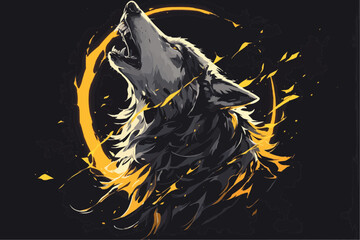  illustration of a wolf