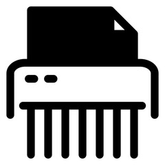 Fototapeta premium shredder glyph icon vector illustration isolated on white background