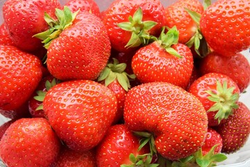 photo on the background image of strawberries