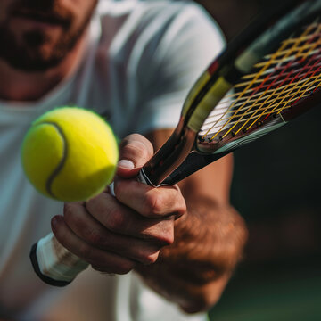 tennis player in white shirt with racket