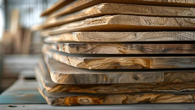 Sustainable Wood Products: Sourced Responsibly from Managed Forests. Concept Eco-friendly Materials, Forest Conservation, Responsible Sourcing, Sustainable Practices