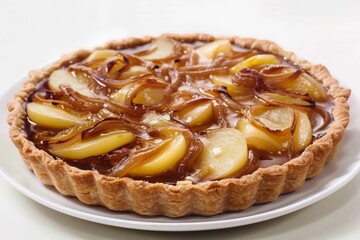 Tasty Caramelized Onion and Potato Tart with Parchment Paper