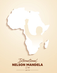 happy Nelson Mandela International Day 18th July Vector illustration