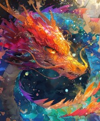 "Cool Abstract Japanese Animation Style 3DCG: Fusion of Traditional Art and Modern Digital Graphics in High Resolution"