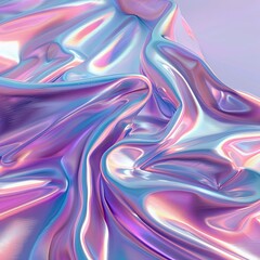 Obraz premium Shiny Purple and Blue Plastic Waves Background