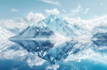 Obraz premium landscape with mountains and snow