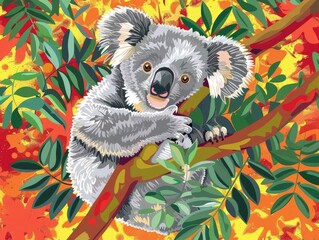 Fototapeta premium koala in the tree