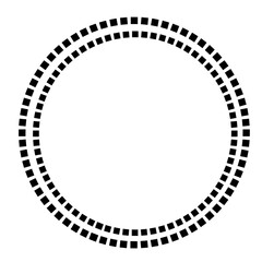 Decorative circle frame with dotted lines