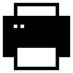 printer  glyph  icon vector illustration isolated on white background