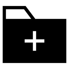 Obraz premium folder glyph icon vector illustration isolated on white background