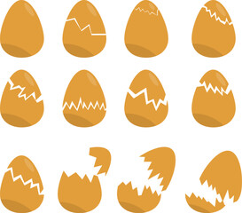 broken eggs vector illustrator clip art