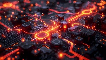 Fototapeta premium Decentralized Data Exchange, virtual marketplace where data is exchanged securely through blockchain technology