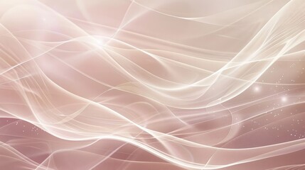 Mauve and beige wallpaper with wave patterns light beams and flowing heart shapes background