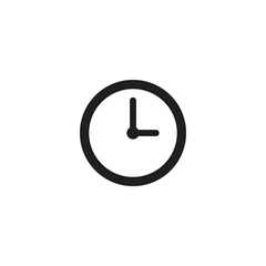 Simple rounded clock icon on white background.