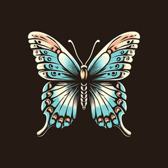 Butterfly of colorful vector illustration 