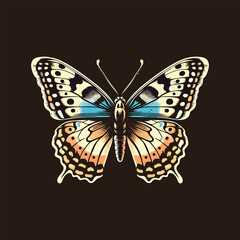 Butterfly of colorful vector illustration 