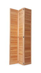 Folding screen isolated on white. Interior element