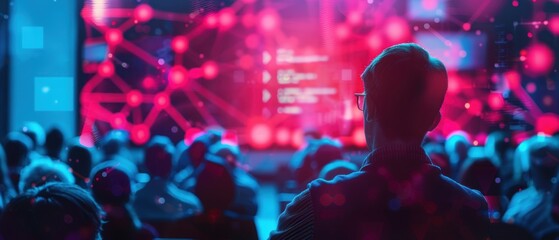 A cybersecurity expert giving a seminar on digital threats