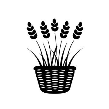 recommend clip art: Basket Of Wheat
