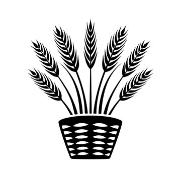 recommend clip art: Basket Of Wheat