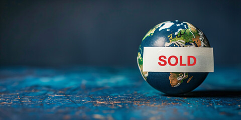 Obraz premium Sold Out Earth Globe.