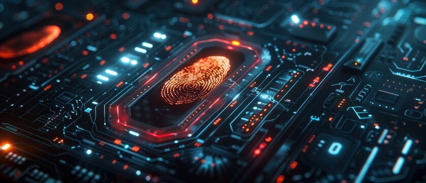 A digital fingerprint scanner with a security interface