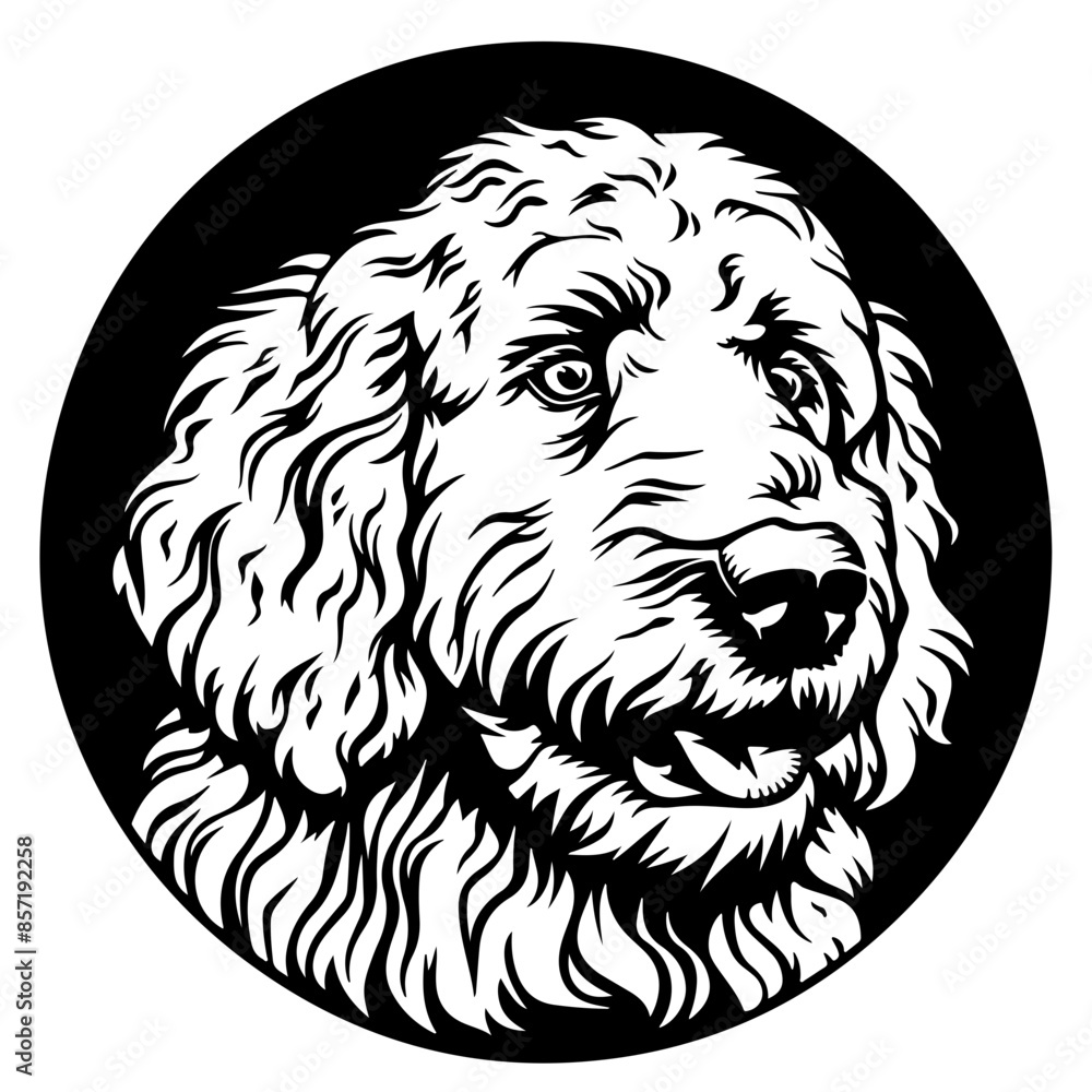 Canvas Prints Bernedoodle Head