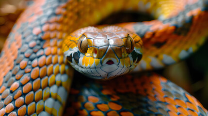 Fototapeta premium Close up view of a dangerous snake