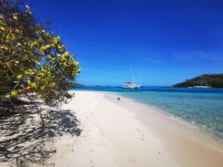 Fototapeta premium Seul au monde aux Tobago Cays