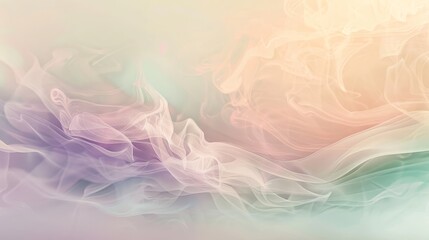 Obraz premium Soft abstract blend of peach lavender and mint hues with light refractions and blurred textures for calm