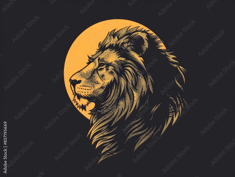 Wall mural lion head vector