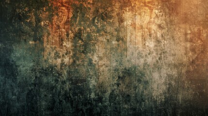 Obraz premium Sienna clay and forest green textured abstract wallpaper with organic gradients and soft light beams