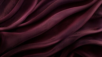 Fototapeta premium Rich burgundy fabric cascades down the path blending harmoniously with the deep purple hues of the gs.