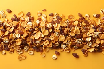 Healthy Breakfast Granola Mix with Dried Fruits and Flakes - Perfect for Morning Energy Boost