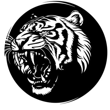 recommend clip art: Angry Tiger Hissing