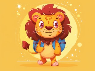 Obraz premium lion cartoon character