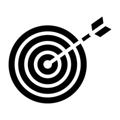 arrow target goal glyph icon