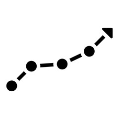 growth improvement arrow glyph icon