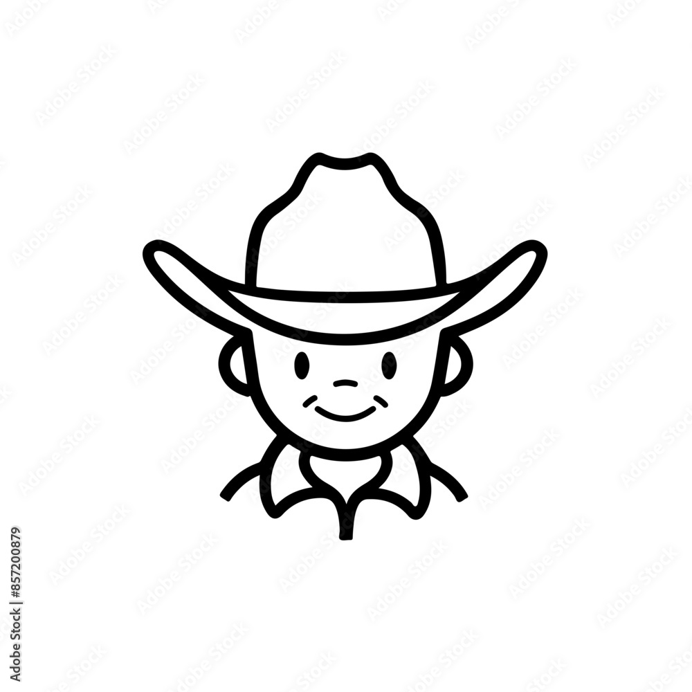 Wall mural baby cowboy no face