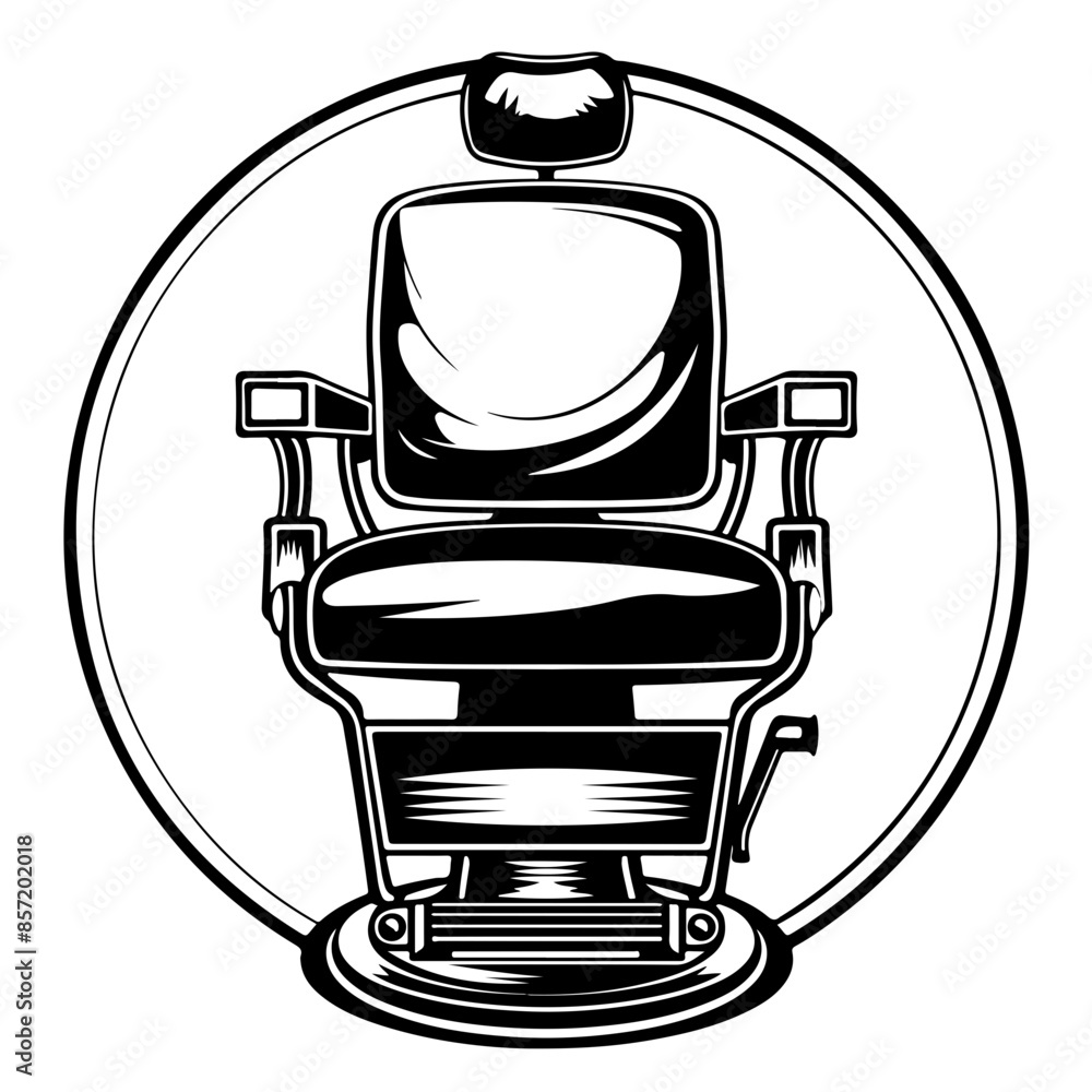 Sticker Barber Chair