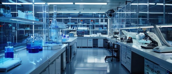 Fototapeta premium A high-tech medical research facility with advanced lab equipment