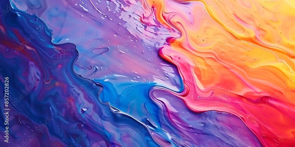 Poster abstract paint strokes background a vibrant abstract background with dynamic paint strokes in variou