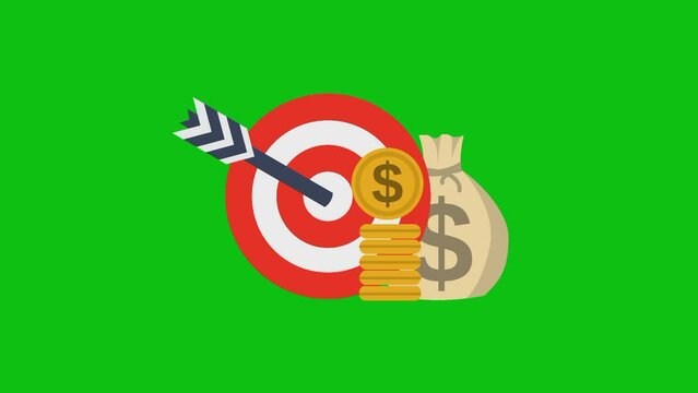 business animation of achievements and targets