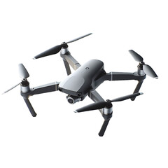 Modern drone on transparent background