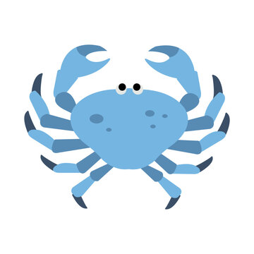 blue crab cartoon style clip art preview