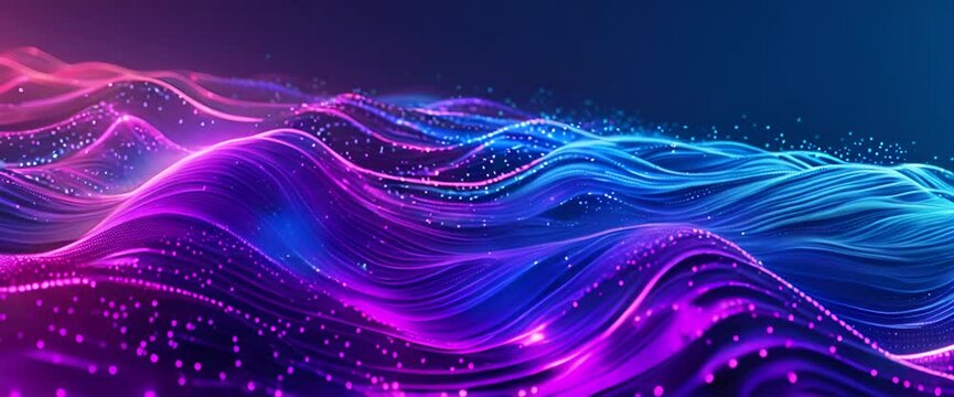 Futuristic wave, Futuristic data stream vector background. Data vortex stream technology. Cyberpunk funnel
