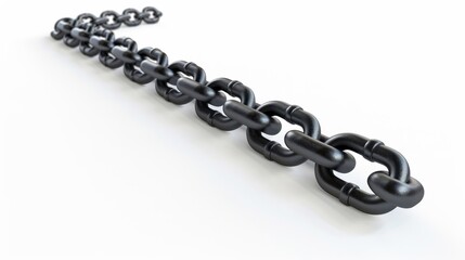 Fototapeta premium Industrial chain on a white background 